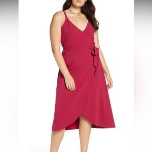 Treasure & Bond (Nordstrom brand) midi sleeveless wrap dress